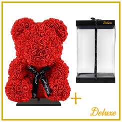 Large Red Foam Rose Bear