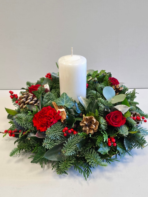 Christmas wreath Candle Ring