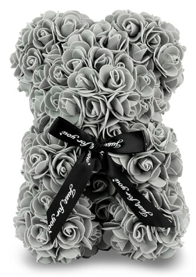 Small Grey Rose Bear