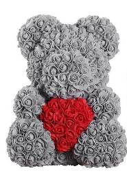 Large Red Foam Rose Bear